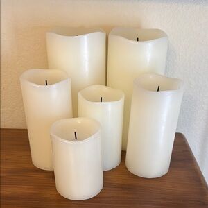White LED Flameless Candle Accents Set